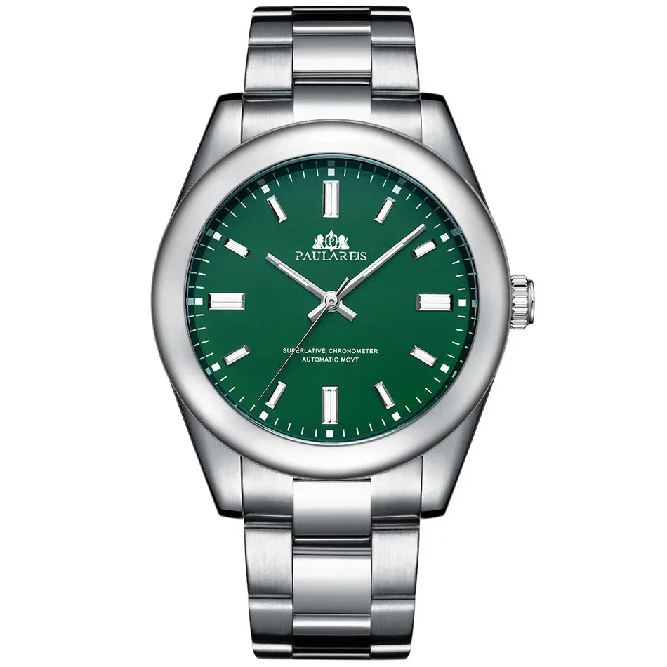 Luxury Automatic Watch for Men - Colorful Stainless Steel 41mm