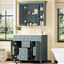 36 inch modern mirror cabinet with adjustable shelves, 2 soft closing doors, and 6 drawer storage cabinet door organizers - Korvel