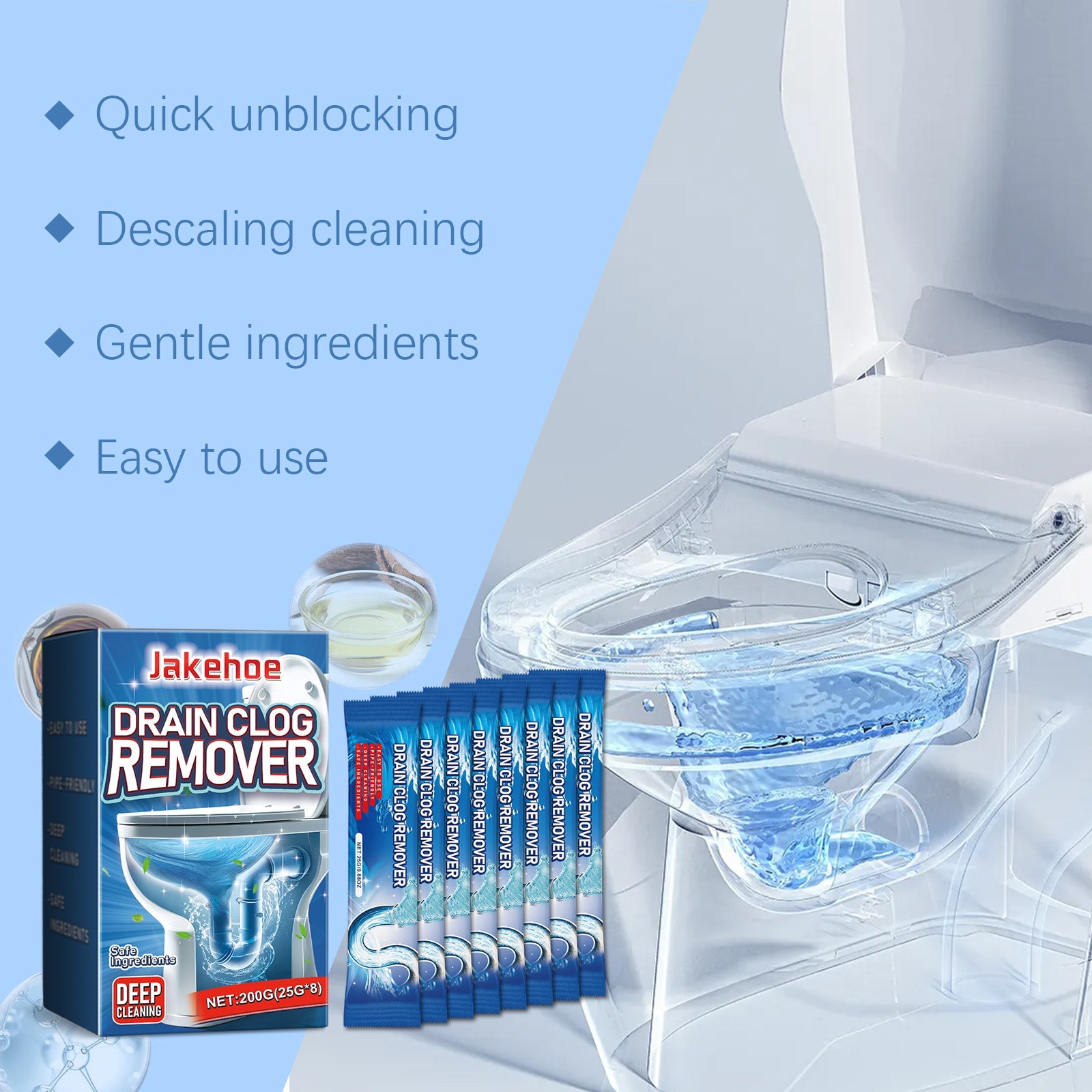 Toilet Toilet Pipe Clog Remover Deodorant Toilet Toilet Pipe Clog Remover - Korvel