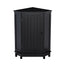 Black Bathroom Cabinet Triangle Corner Storage Cabinet with Adjustable Shelf Modern Style MDF Board - Korvel