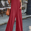 V-Neck Wide Strap Jumpsuit