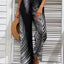 Elegant Striped Leaf Print Wide Leg Pants for Women