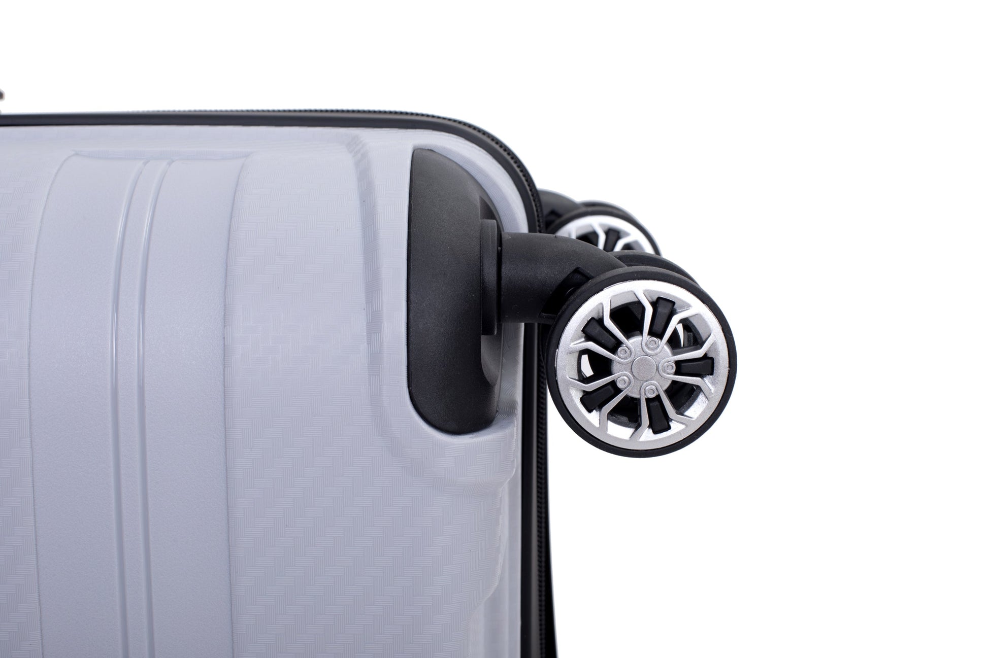 Hardshell Suitcase Spinner Wheels PP Luggage Sets Lightweight Durable Suitcase with TSA Lock,3-Piece Set (20/24/28) ,Silver - Korvel