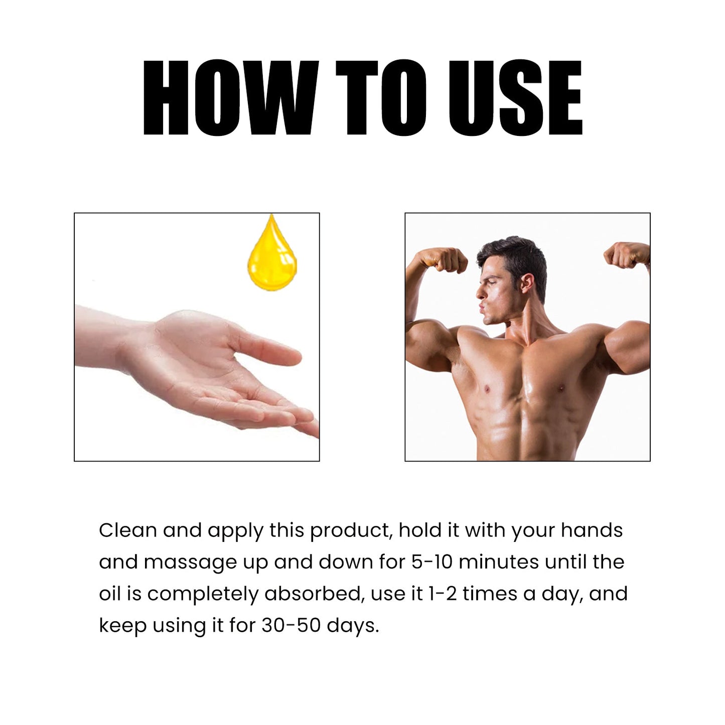 North moon Men's Penis Enlargement Oil, Men's Body Care Massage Moisturizing Topical Essential Oil - Korvel