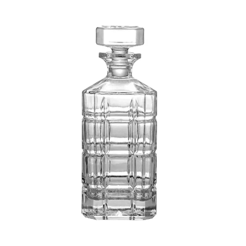 Crystal Glass Whiskey Decanter, Lead-Free, Luxury Barware, Wine Bottle, Home Party, 750ml - Korvel