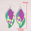 PU Leather Leaf Dangle Earrings - Korvel
