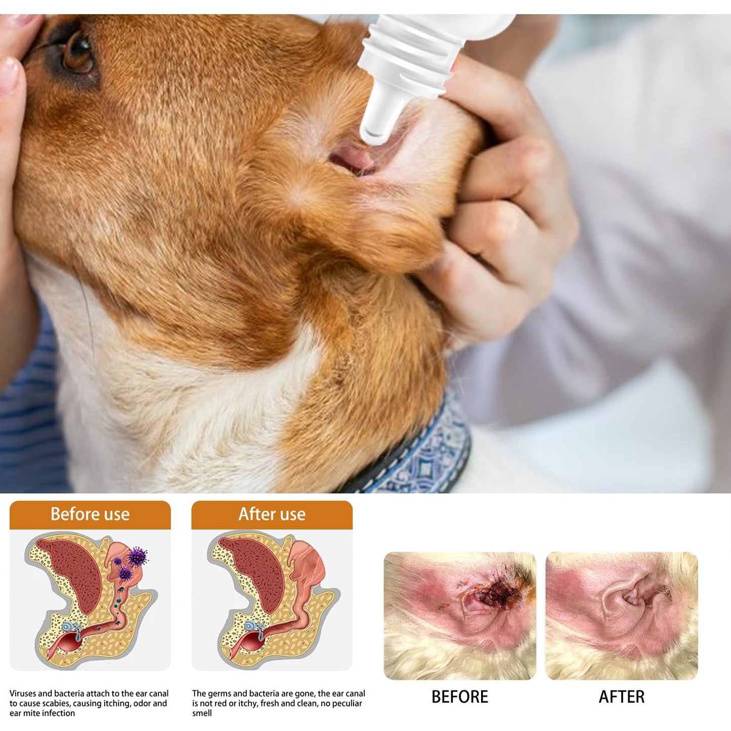 Premium Pet Ear Cleaning Oil for Cats and Dogs - 30ml