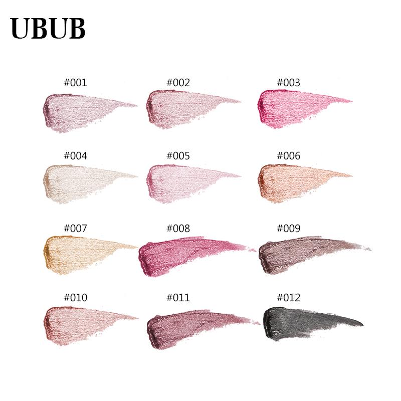UBUB 12 Colors Glitter Metallic Lip Gloss Matte Waterproof Lip Stick Moisturizing Liquid Lipstick Makeup Cosmetic - Korvel