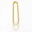 18K Gold-Plated Titanium Steel Three-Layered Necklace - Korvel
