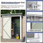 5 * 3FT outdoor storage shed, tool shed with sloping roof and lockable door, backyard garden metal shed, courtyard lawn, gray - Korvel