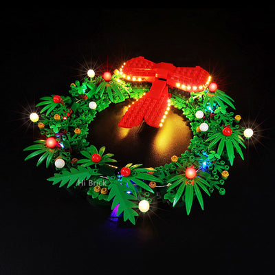 LEGO-Compatible LED Lighting for Christmas Wreath 40426