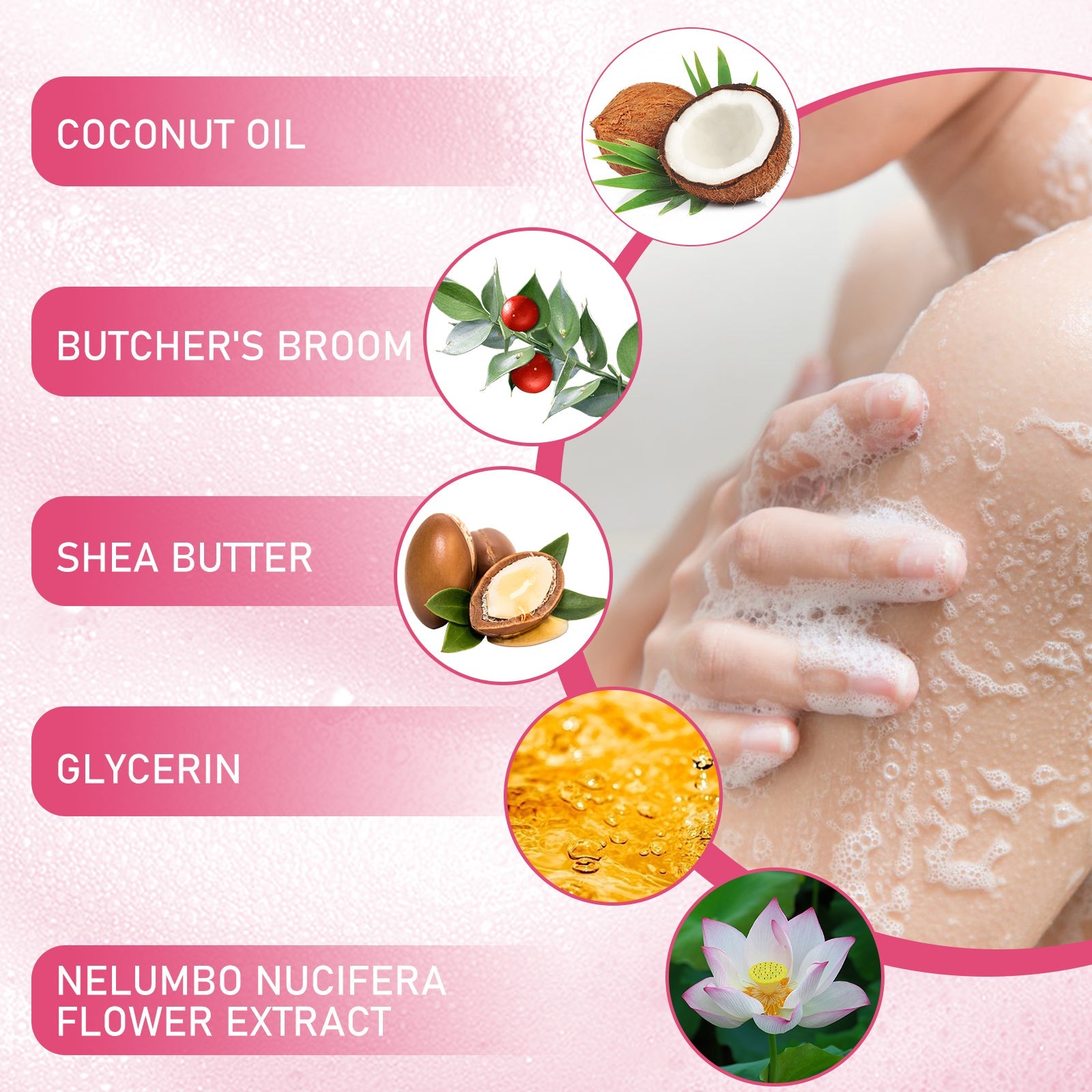 Aromatherapy Body Sponge, Firming Skin Belly Calf Arm Toning Body Cleansing Bath Sponge - Korvel