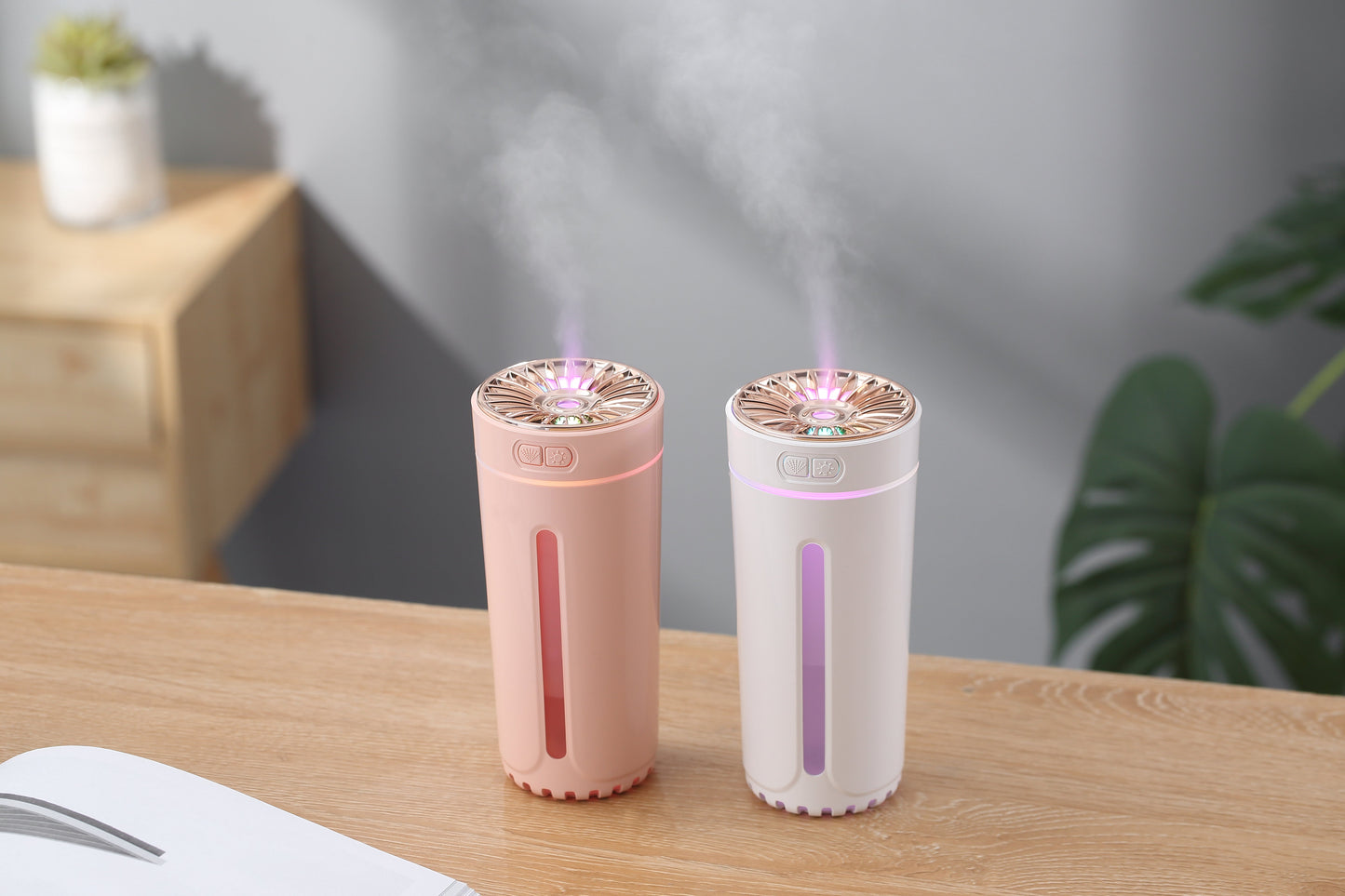 Humidificador de Aromaterapia Portátil USB para Coche con Luz Nocturna