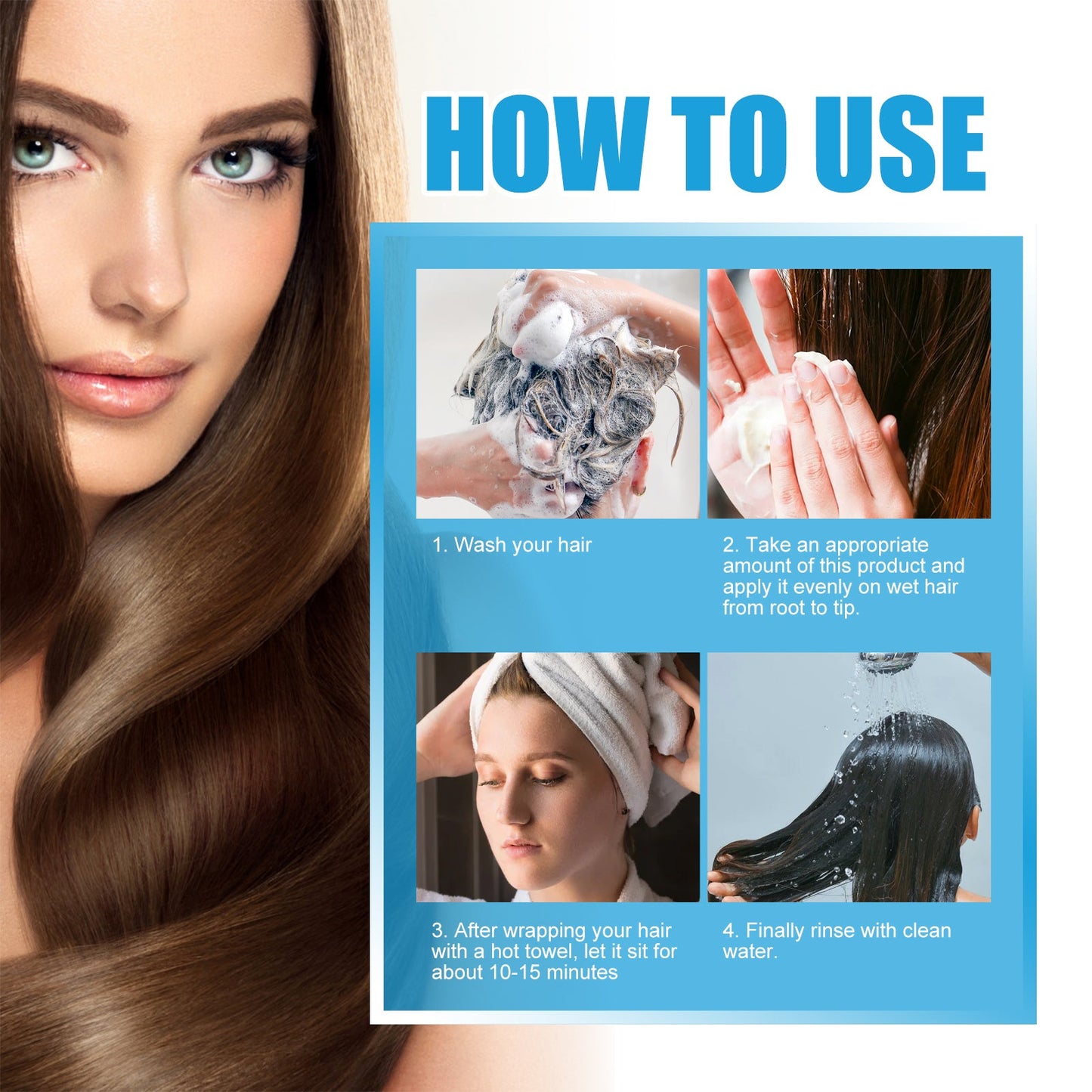 Moisturizing And Smooth Hair Mask, Repair Dry Hair, Split Hair, Smooth, Smooth And Moisturizing Hair Mask - Korvel