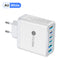 Fast charging mobile phone charger standard PD55W QC3.0+PD25W 3PD+3USB travel charging head - Korvel