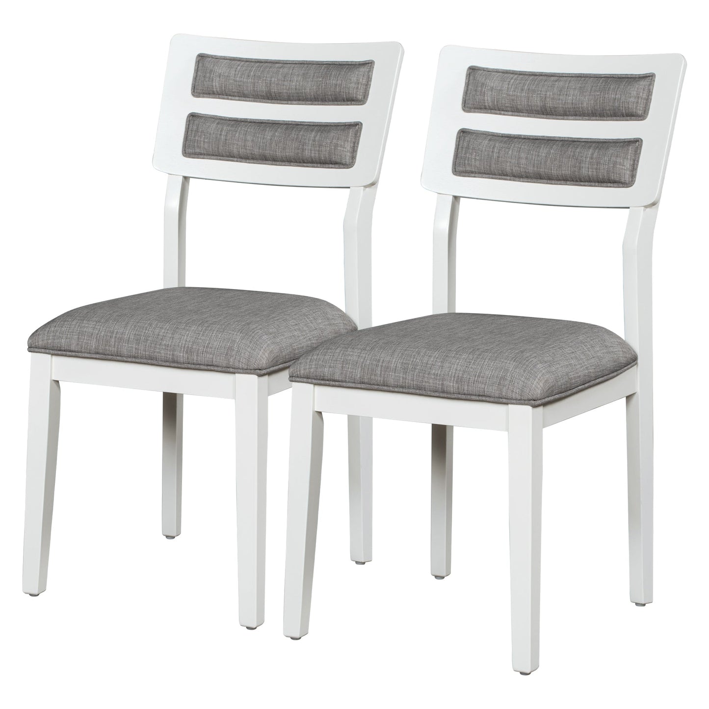Ensemble de salle à manger TREXM Classic 6 pièces - Blanc et gris