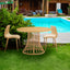 Outdoor dining simple bamboo chair table - Korvel