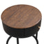 Round Nightstand with Drawer, 19.68 Inch Wood End Table with Storage, Small Table or Living Room, Bedroom and Small Spaces - Korvel