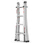 17ft Multi-Position Foldable Aluminum Ladder, A-Frame and Straight Ladder, ANSI 250lbs - Korvel