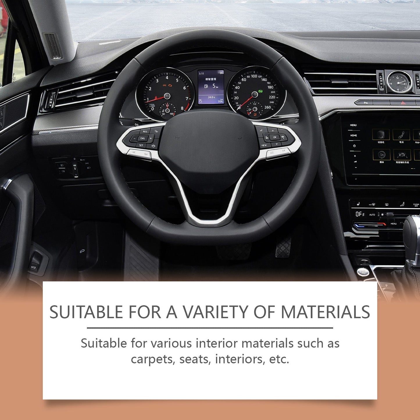 Car Interior Cleaning Agent, Leather Fabric Plastic Effective Cleaning And Stain Removal Cleaner - Korvel