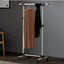 Porte-vêtements roulant robuste avec étagères inférieures
