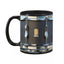 Vintage Drum Mug, 11oz. Black & White, Funny Ceramic Mug. Ideal Cool Gift for Drummers and Musicians. - Korvel