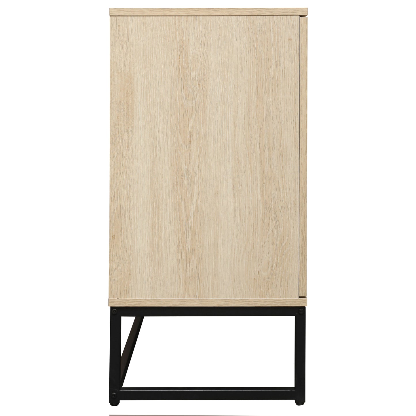 Buffet 4 Portes en Rotin - Cabinet de Rangement Élégant