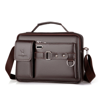 One Shoulder Bag Men's Cross Shoulder Bag Casual Handbag Business One Shoulder Cross Body Bag Men's Satchel Design Hanging Bag - Korvel