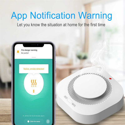 Tuya Smart Zigbee Smoke Detector Smart Fire Alarm Progressive Sound Photoelectric Smoke Sensor - Korvel