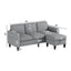 light grey Sofas for families, apartments, dorms, bonus rooms, compact Spaces with lounge lounges L-shaped design for the chaise - Korvel
