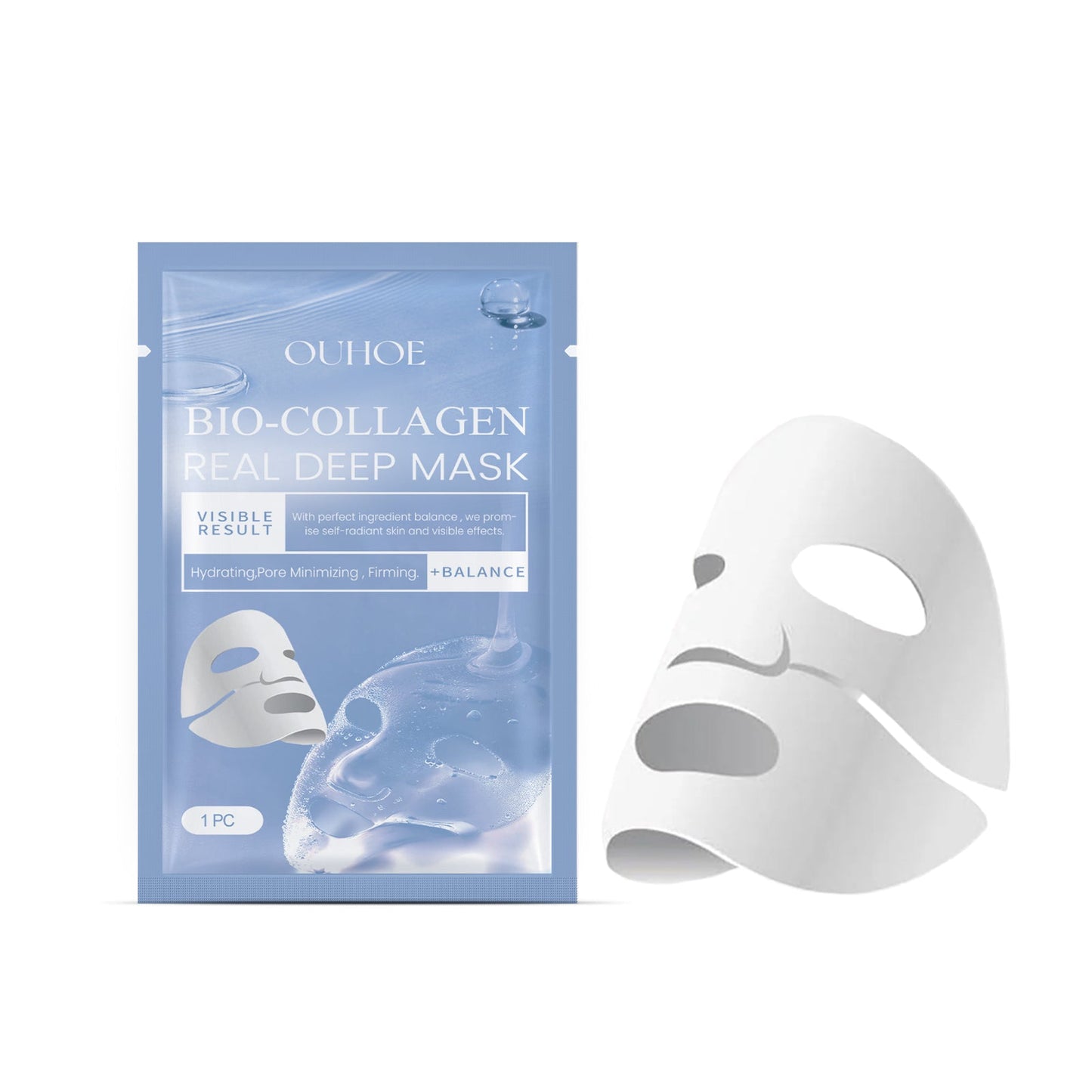 Bio-Collagen Real Deep Mask, It Moisturizes Moisturizing Anti-Wrinkle Fade Out Fine Lines Smooth White Chun Water Skin Mask - Korvel