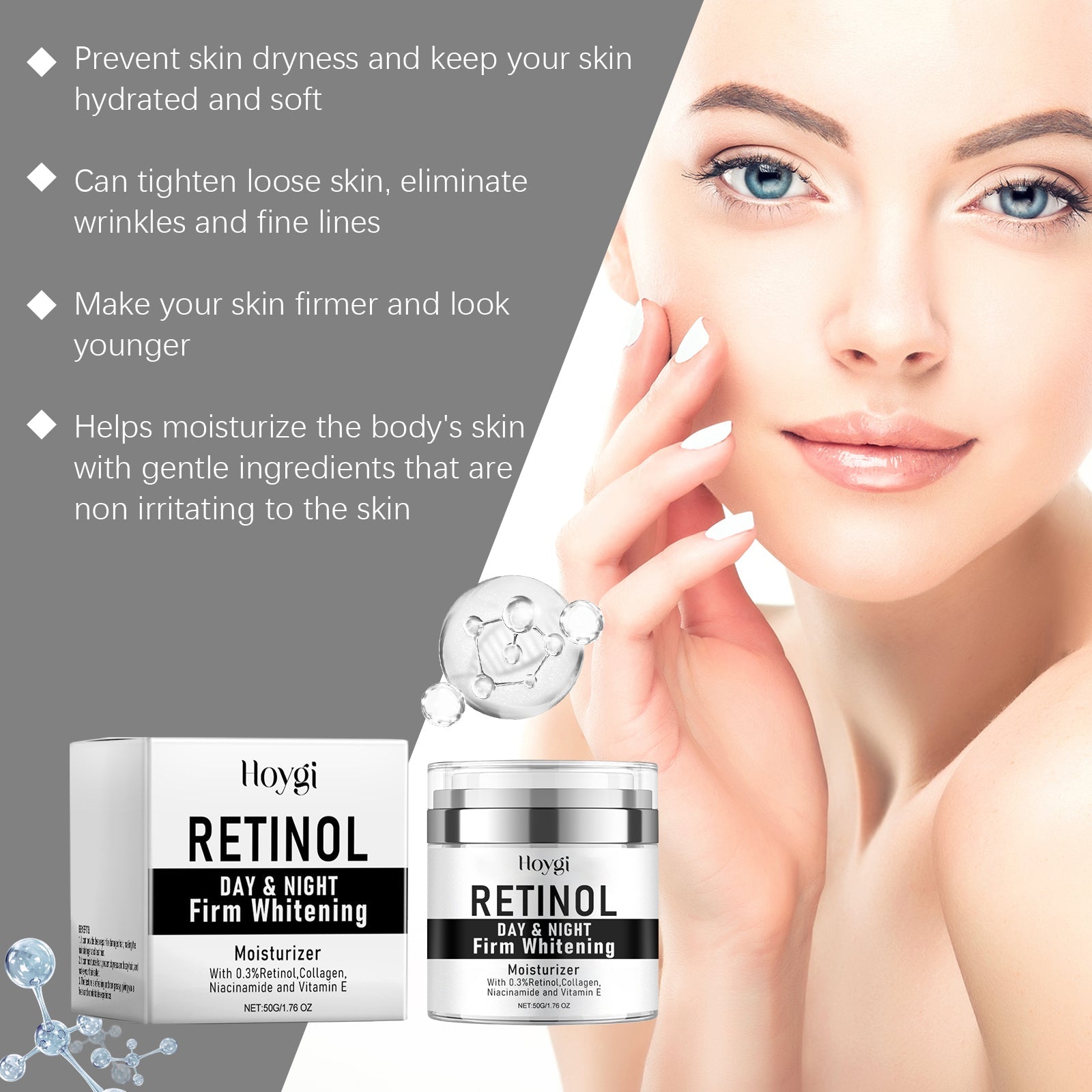 Facial Moisturizer Pure Facial Skin Nourishes, Restores, Moisturizes And Shines Daily Care Cream - Korvel