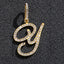 Hip Hop Grass Letter Pendant with Cuban Chain