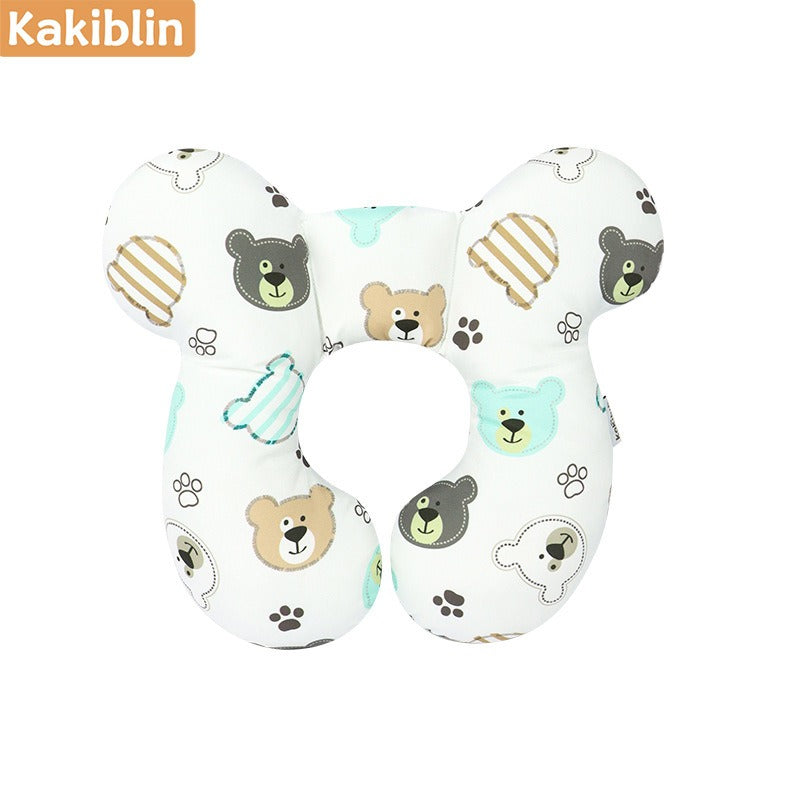 Baby head protection U-shaped pillow stroller fixed head pillow Car seat sleeping protection head and neck pillow - Korvel