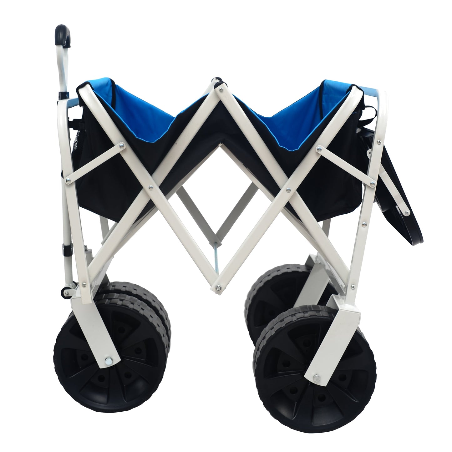 Folding Wagon Garden Shopping Beach Cart (white) - Korvel