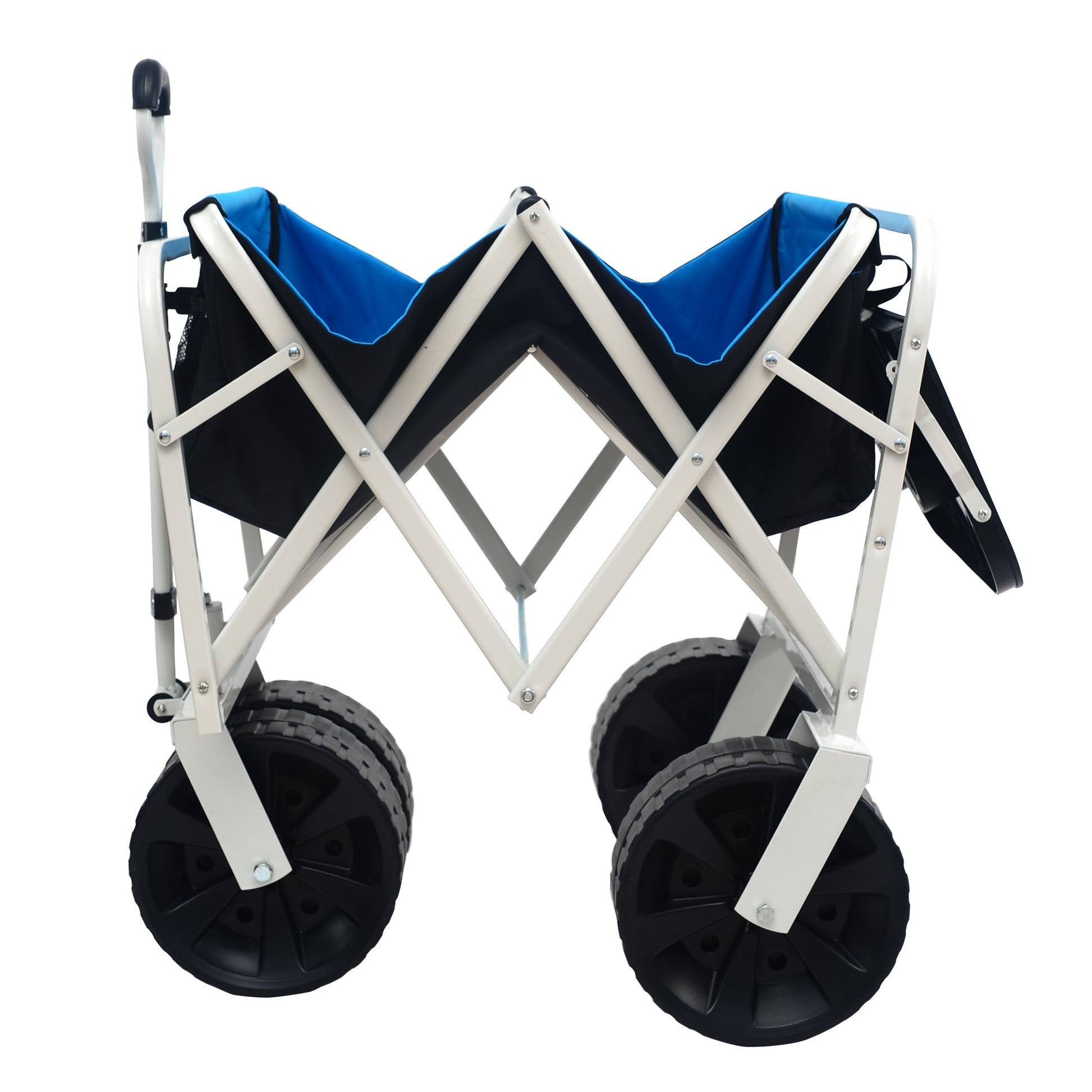 Folding Wagon Garden Shopping Beach Cart (white) - Korvel