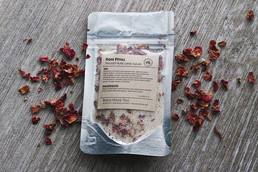 Rose Petal infused artisan culinary sugar - Korvel