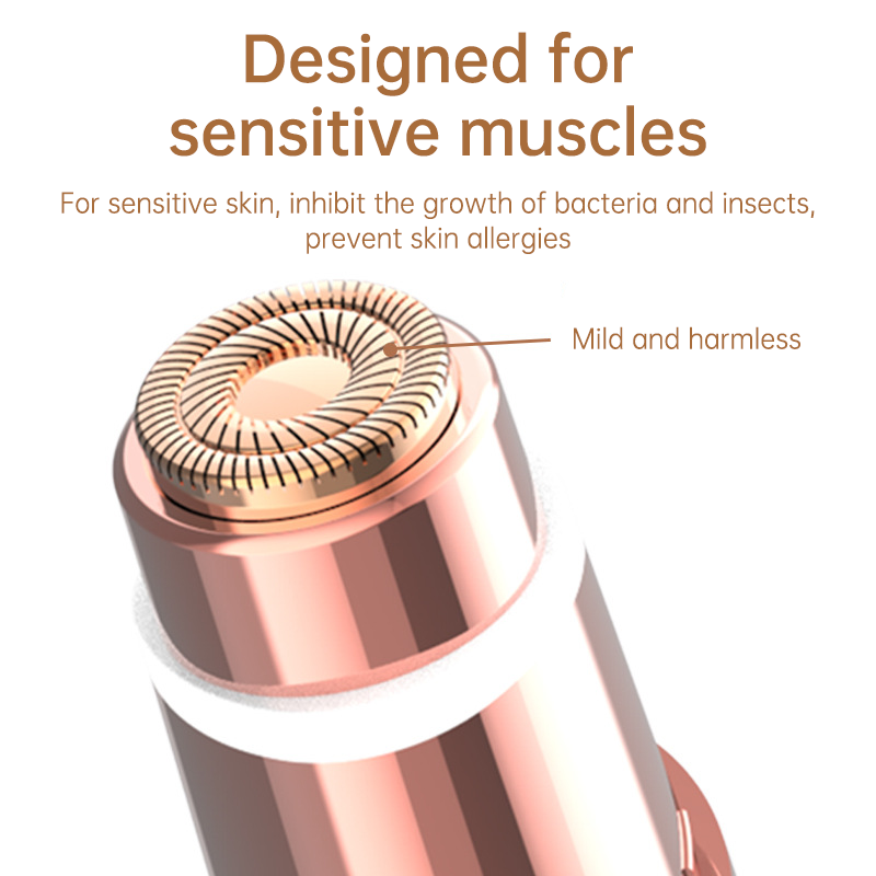 Rechargeable Eyebrow and Facial Hair Remover for Women 2 in 1 Razor with Built-in LED Light for Painless Hair Removal - Korvel