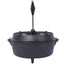 ast iron Dutch oven with lid, outdoor camping deep pot, used for camping, cooking, barbecue and leg rest,6 quarts - Korvel