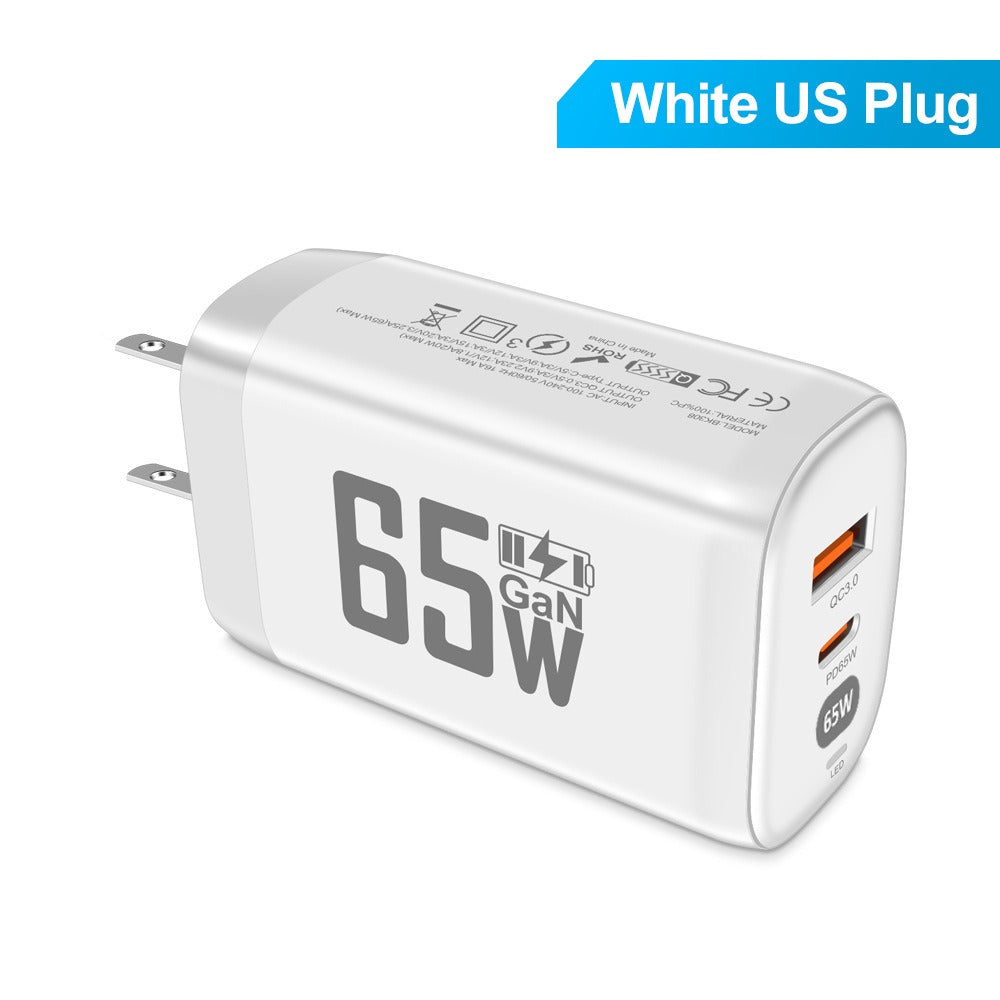 Computer laptop adapter GaN GaN PD65W fast charging head QC3.0 charger - Korvel
