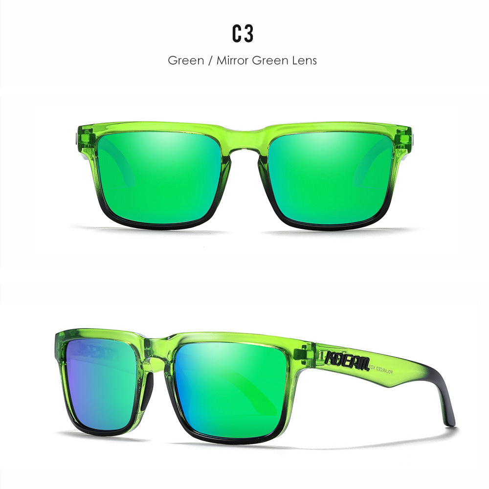 Classic polarized sunglasses for men and women ultra light driving glasses colorful real film sunglasses - Korvel