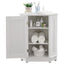 Modern White Triangle Corner Bathroom Cabinet with Adjustable Shelf