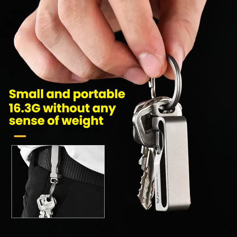 Boucle de ceinture en titane et porte-clés - Outil EDC portable