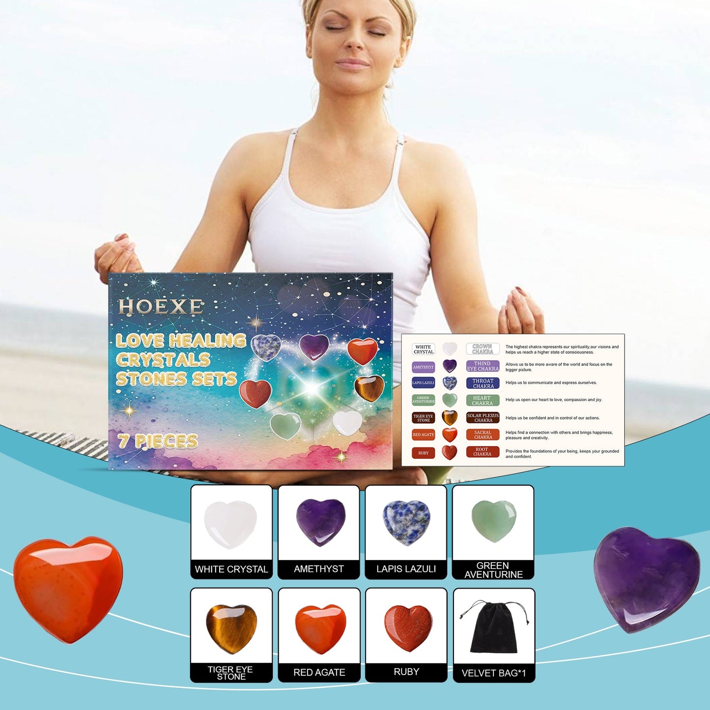 Love Crystal Healing Stone Set - Korvel