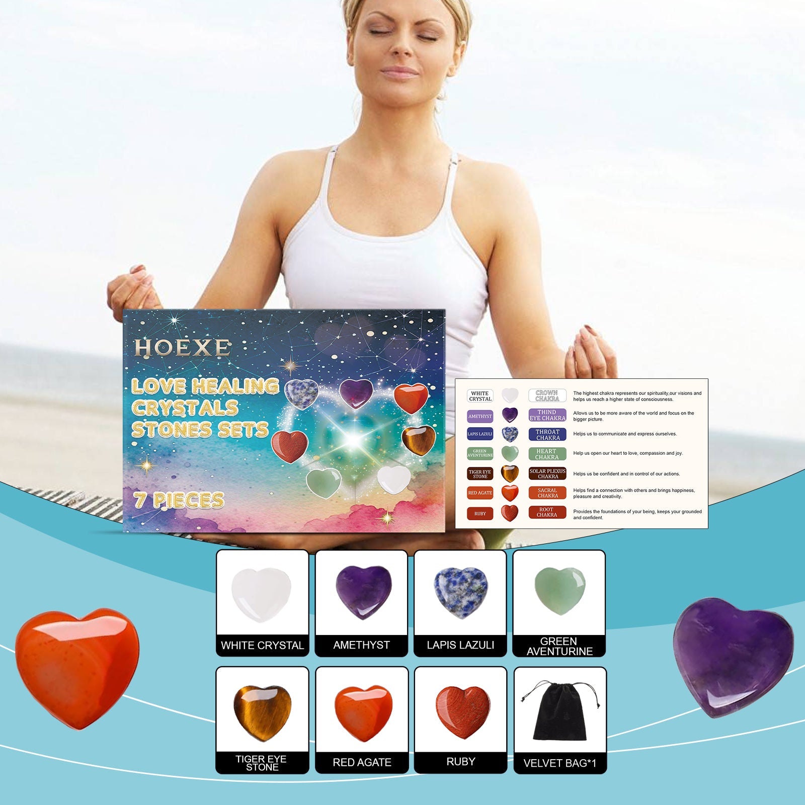 Love Crystal Healing Stone Set - Korvel