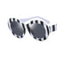 Striped Zebra Oval Sunglasses New Net Red Street Shot Personality Female Hip Hop Sunglasses Trend - Korvel
