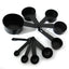 10-Piece Plastic Measuring Cups Black - Korvel