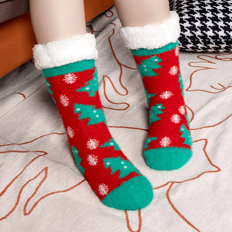Chaussettes de Noël en peluche douces pour un confort hivernal