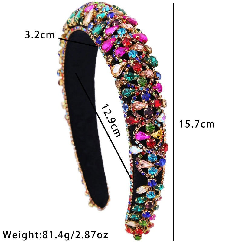 Diadema Barroca de Rhinestones Brillantes