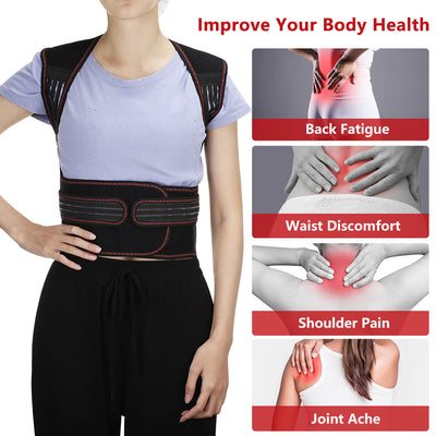 Self-Heating Shoulder Shirt Waistcoat Support Belt Shoulder Warm Shirt Magnetic Therapy Vest Back Protection Shirt - Korvel